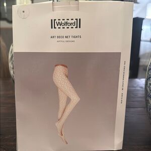 Wolford Art Deco Net Tights Honey in Medium